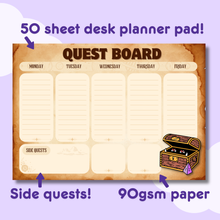 Cargar imagen en el visor de la galería, 50-Page Quest board Planner Pad