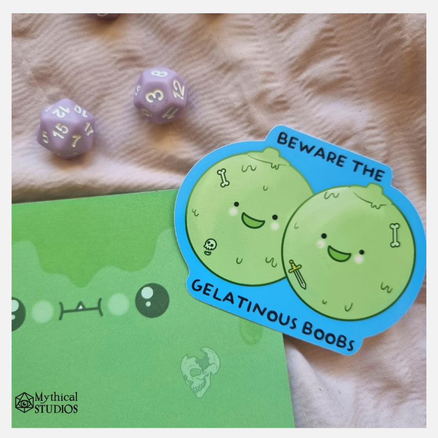 gelatinous boobs sticker