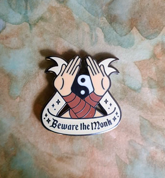 beware the monk enamel pin
