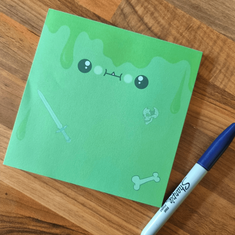 gelatinous notepad! 50 page notepad!