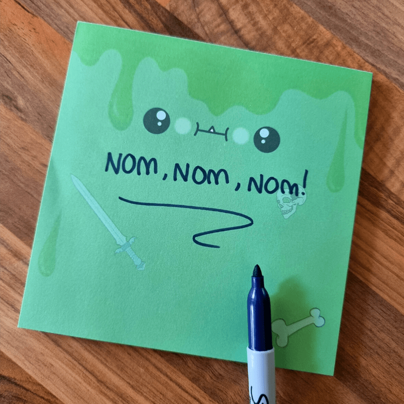 gelatinous notepad! 50 page notepad!