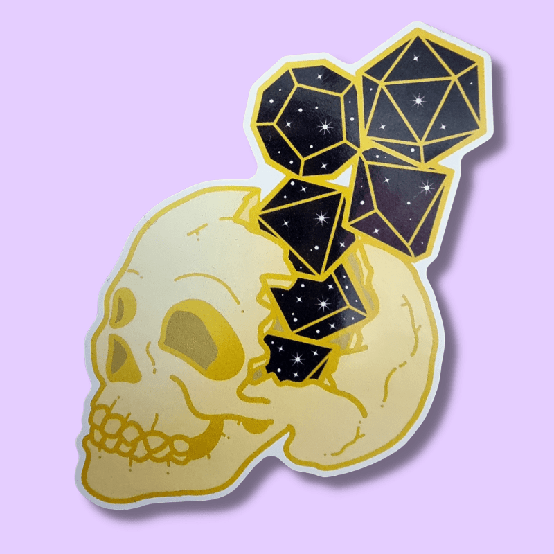 skull dice vinyl sticker!