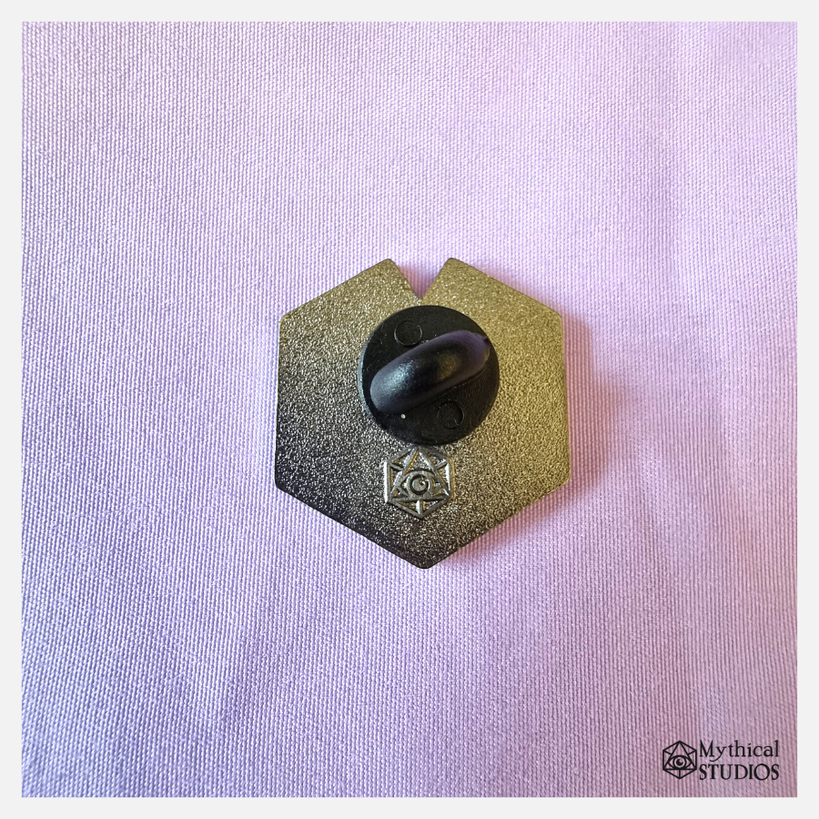 d20 heart pin