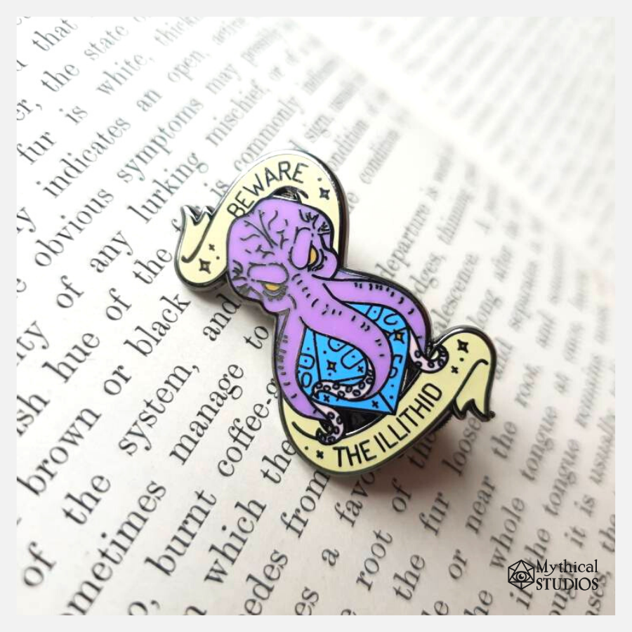 mind demon enamel pin