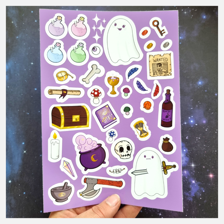 ultimate dungeon adventure sticker sheet!
