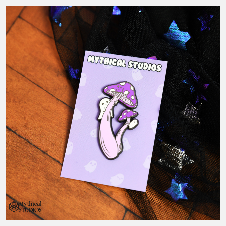 ghostly shrooms pin
