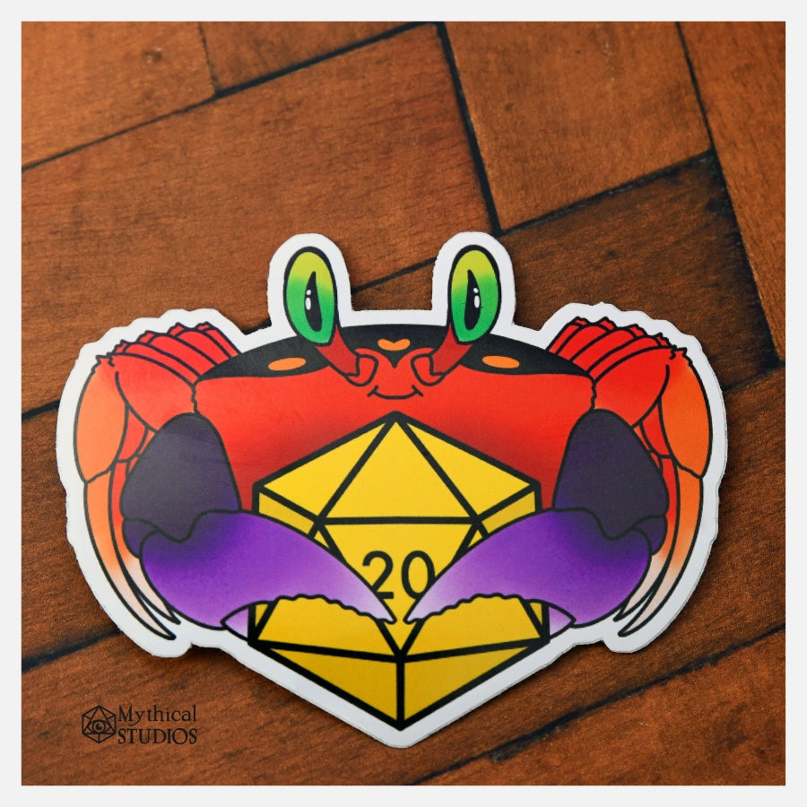halloween moon crab familiar sticker