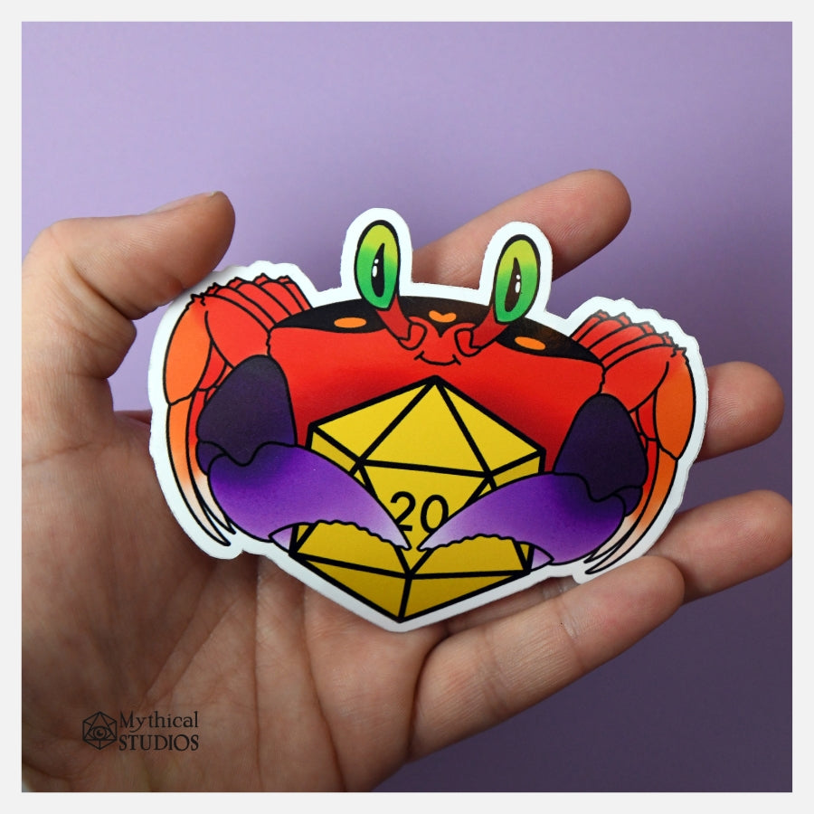 halloween moon crab familiar sticker