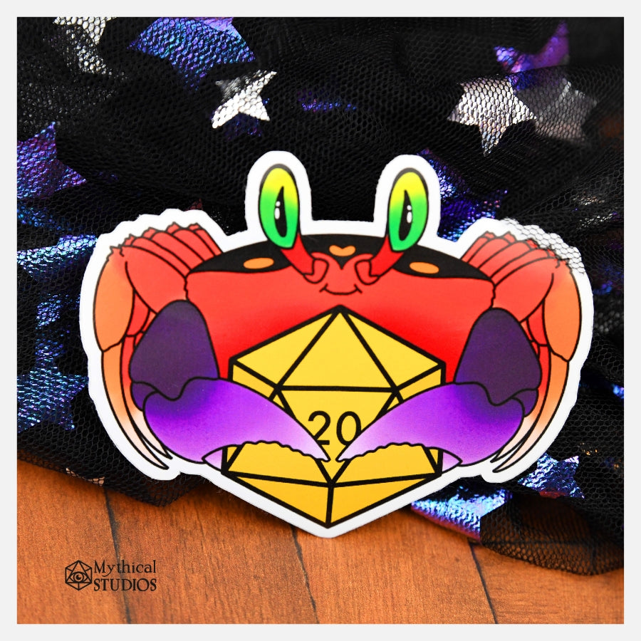 halloween moon crab familiar sticker