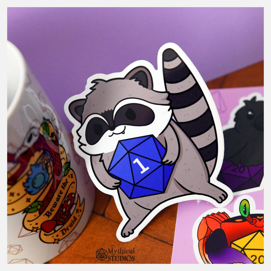 raccoon familiar sticker