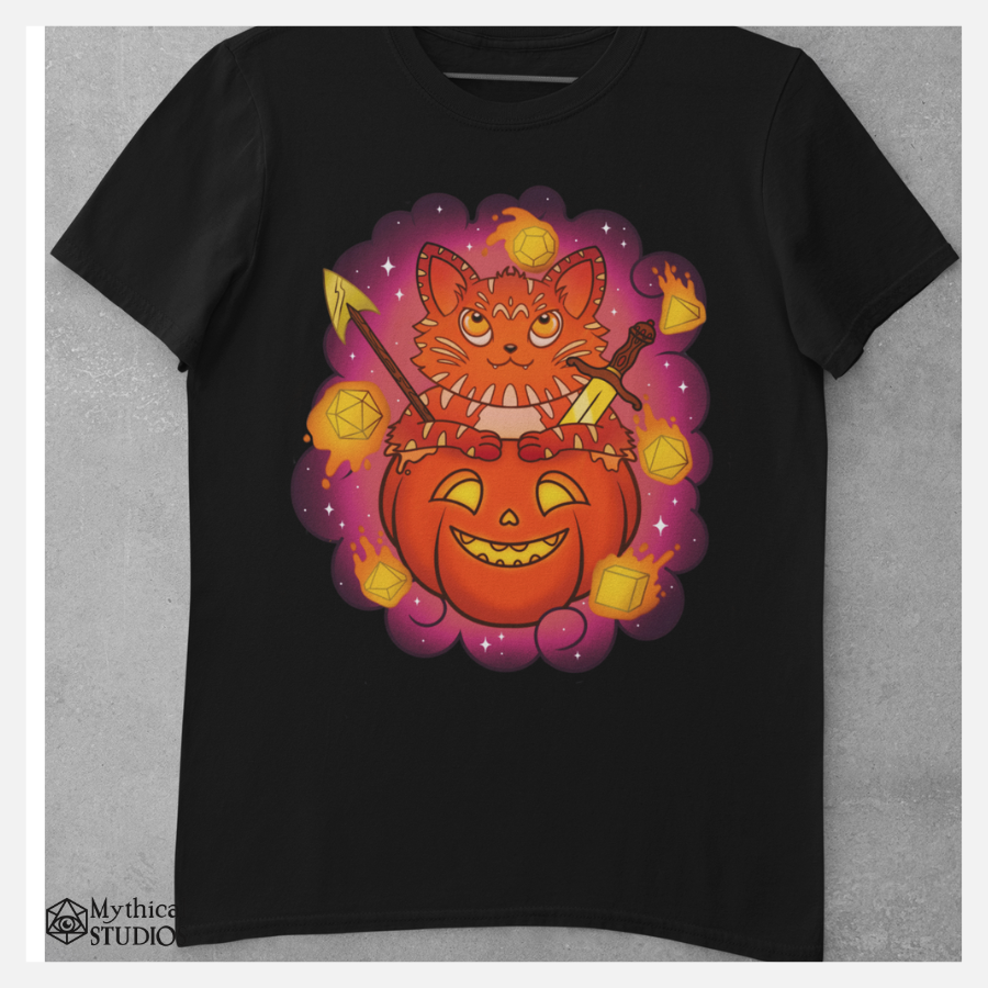 dice & fire kitty shirt