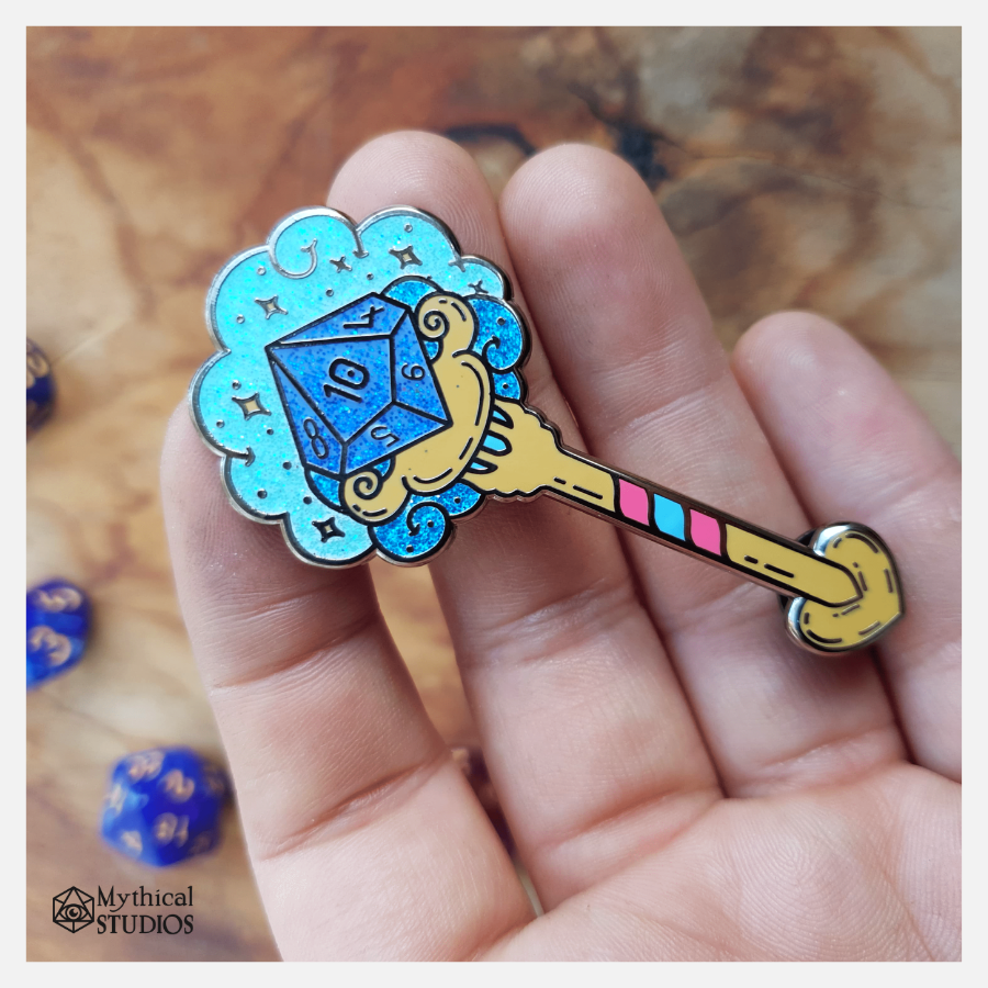 ⋆glitter⋆ sceptre d10 dice pin