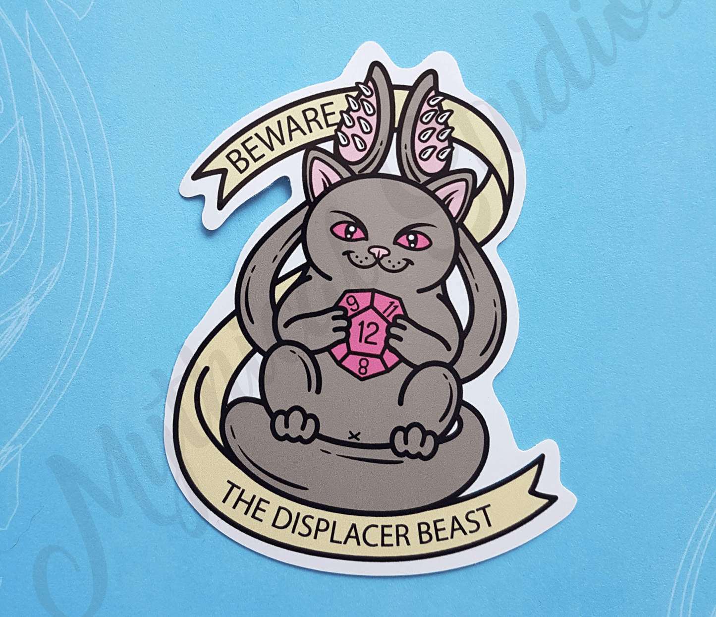 dice kitty sticker
