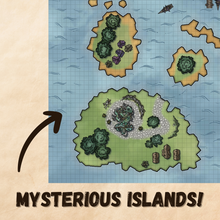 Cargar imagen en el visor de la galería, Hillpeak Coast! Coastal town D&amp;D Map- Homebrew Map, TTRPG Map.
