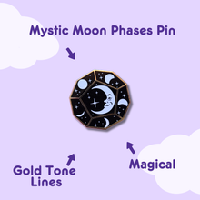 Load image into Gallery viewer, Mystic Moon Phases Enamel Pin
