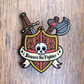 beware the fighter enamel pin