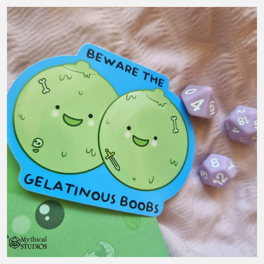 gelatinous boobs sticker