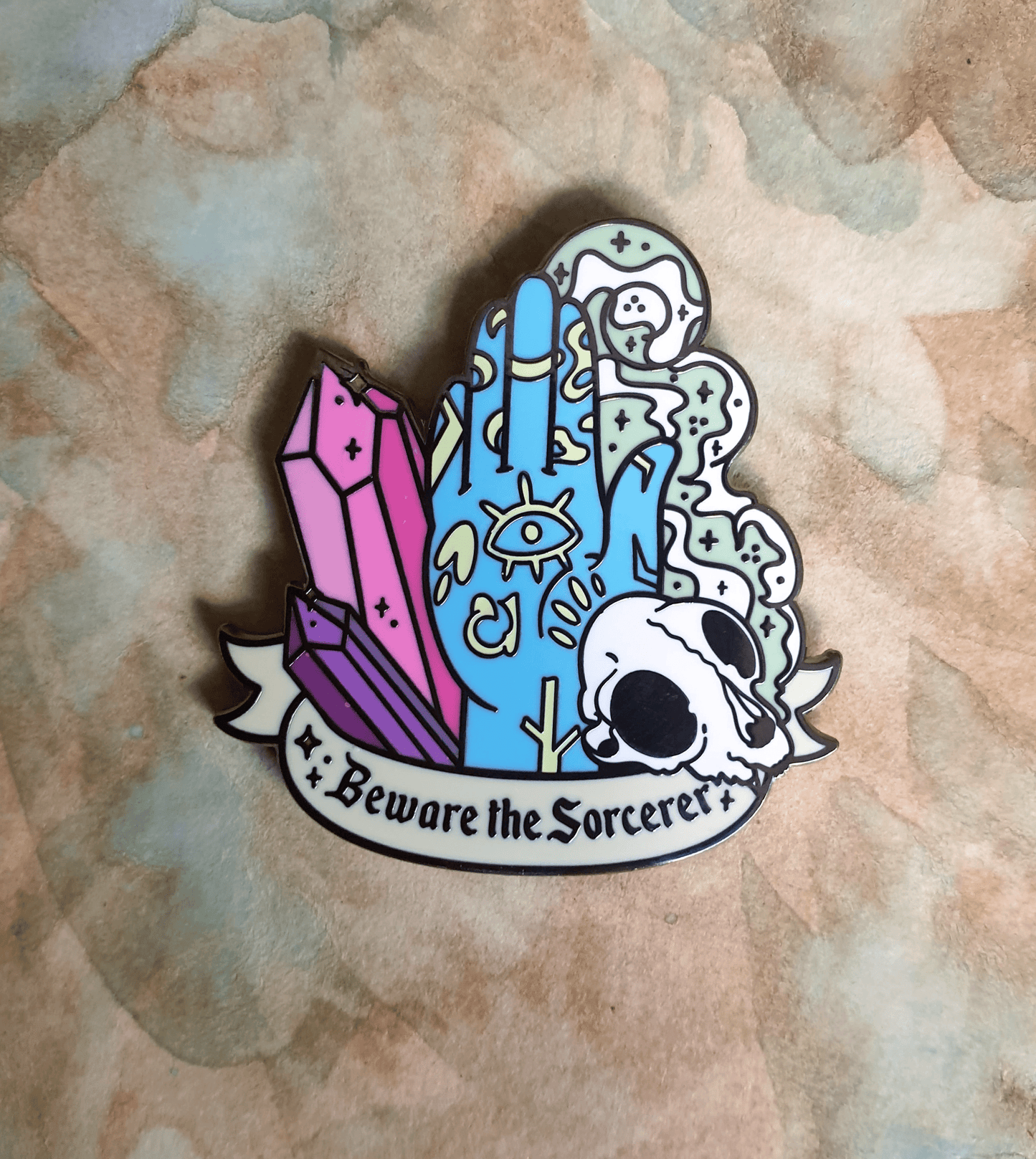 beware the sorcerer enamel pin