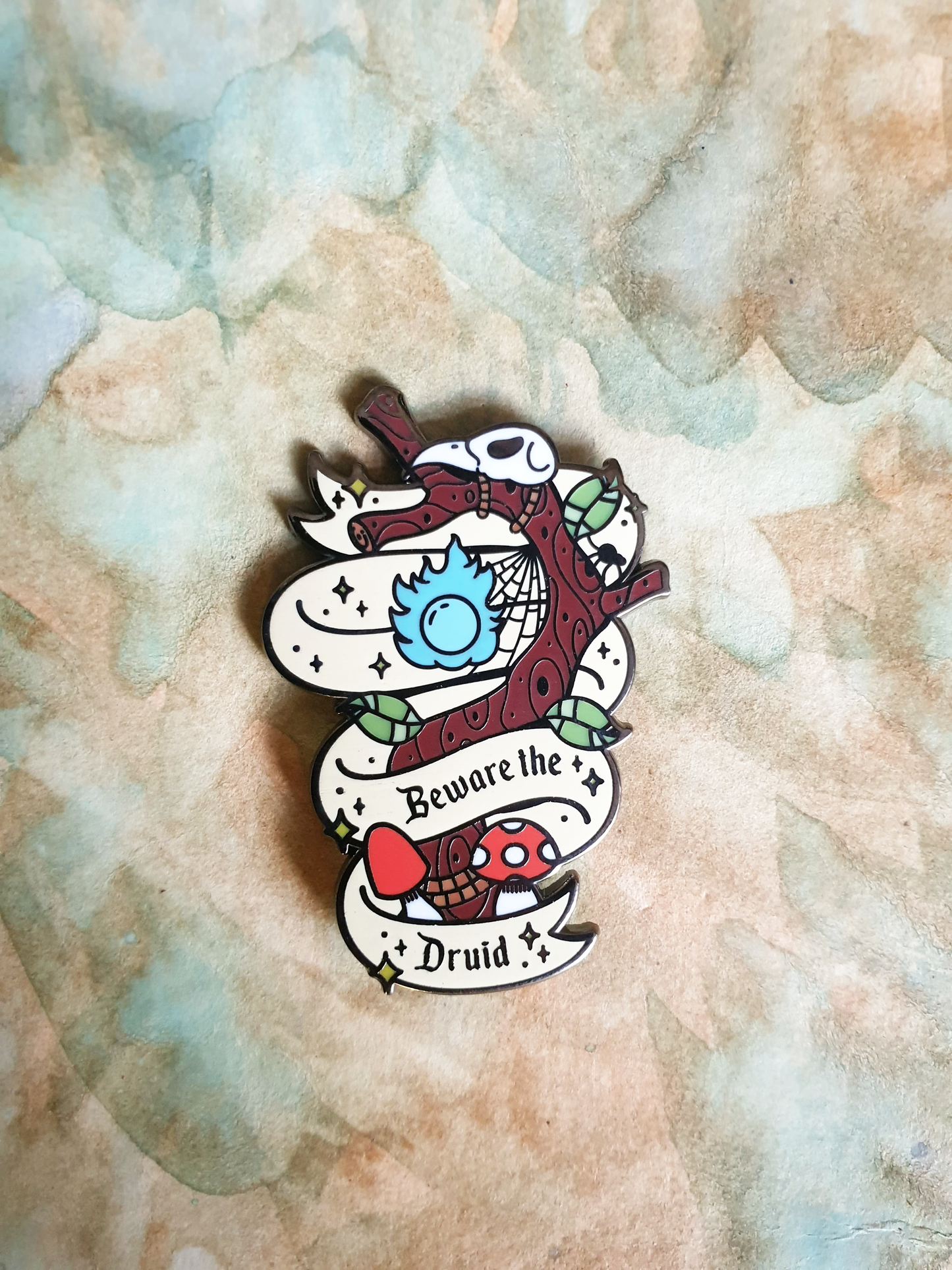 beware the druid enamel pin