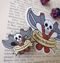 Load image into Gallery viewer, beware the barbarian enamel pin
