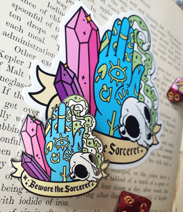 beware the sorcerer enamel pin