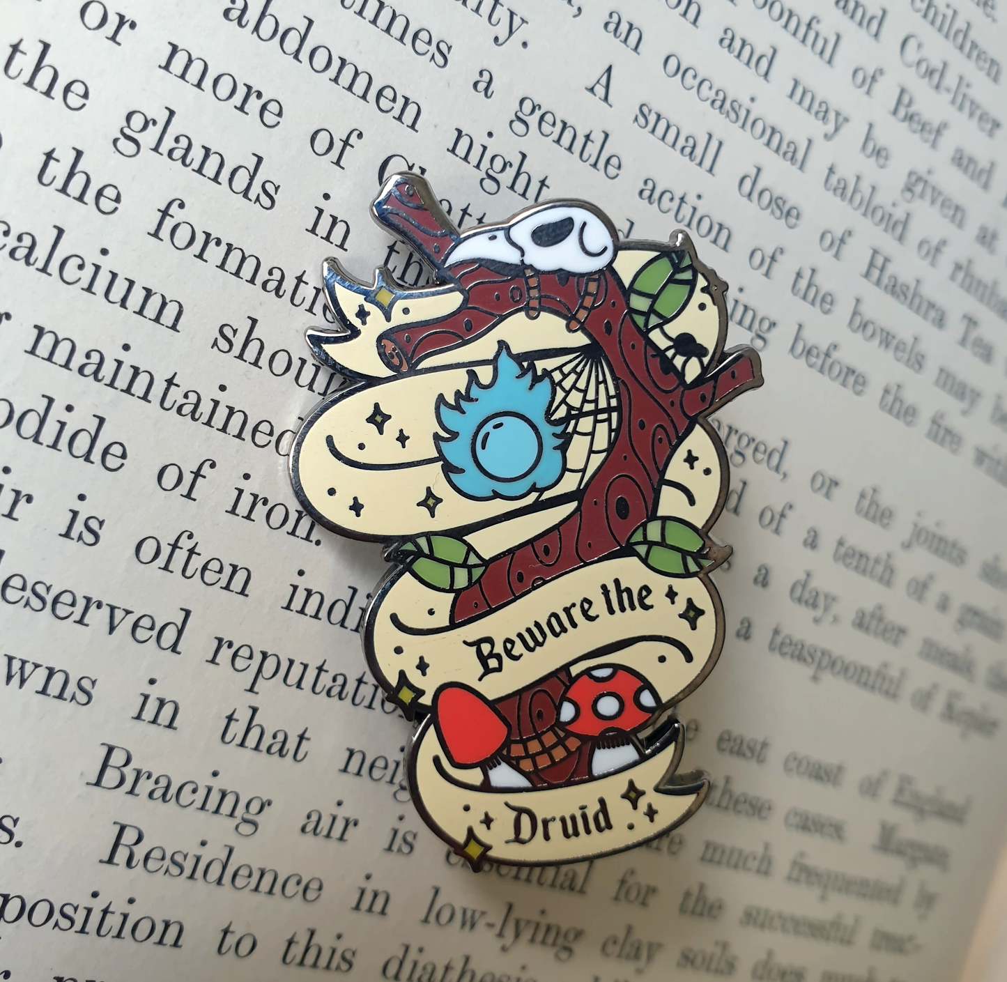 beware the druid enamel pin