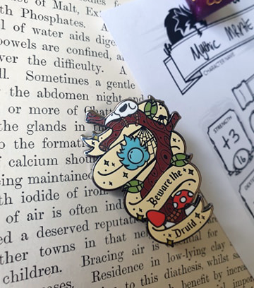 beware the druid enamel pin