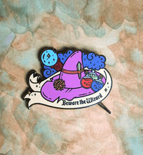 Load image into Gallery viewer, beware the wizard enamel pin
