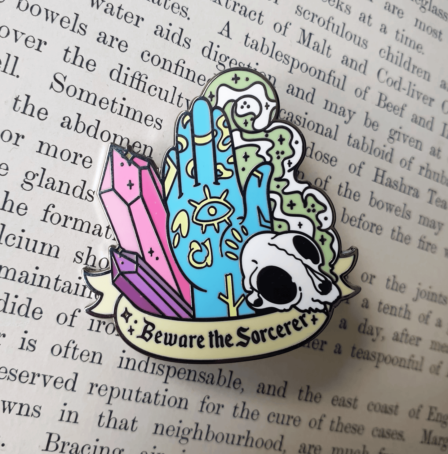 beware the sorcerer enamel pin