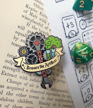 Load image into Gallery viewer, beware the artificer enamel pin
