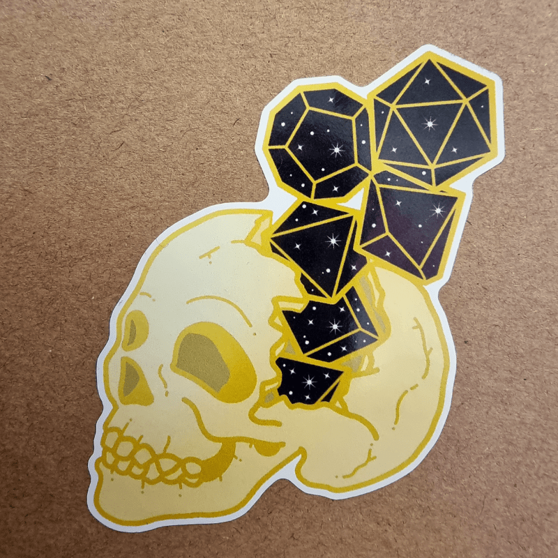 skull dice vinyl sticker!