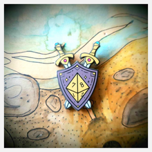 Load image into Gallery viewer, d8 dice shield pin
