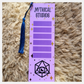 gold foiled galaxy dice bookmark with tassel