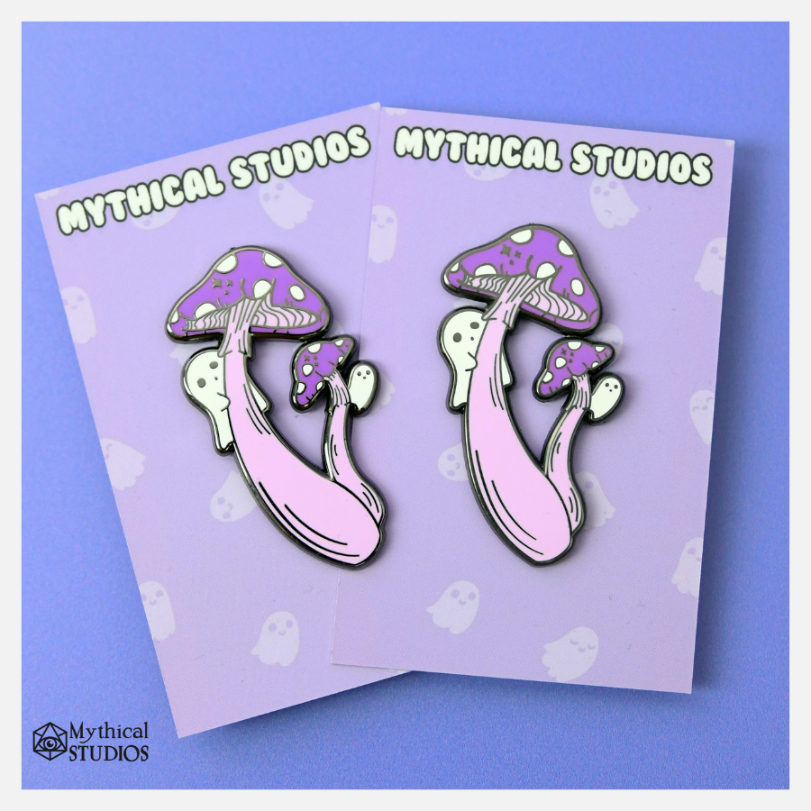 ghostly shrooms pin