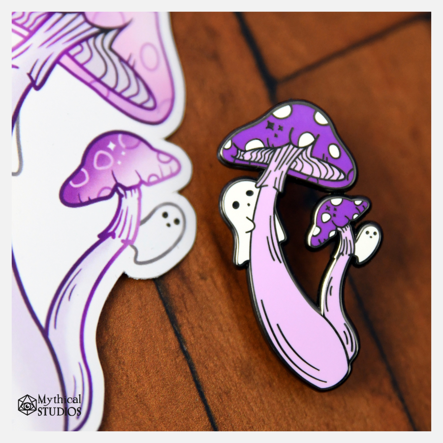 ghostly shrooms pin