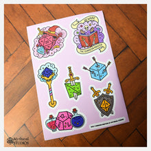 Cargar imagen en el visor de la galería, dice &amp; dungeons weapon sticker sheet
