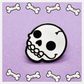 smiles the skull pin