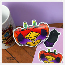 Cargar imagen en el visor de la galería, halloween moon crab familiar sticker
