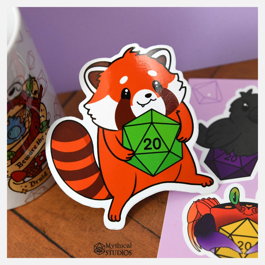 red panda familiar sticker