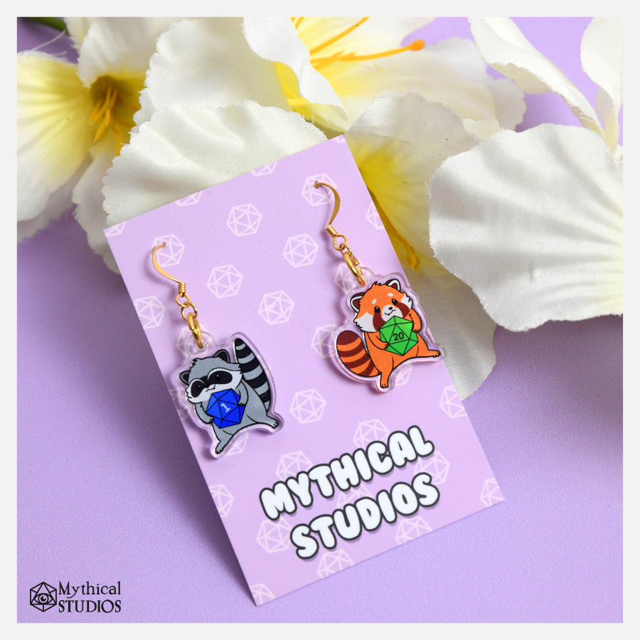 crittercal critters acrylic earrings