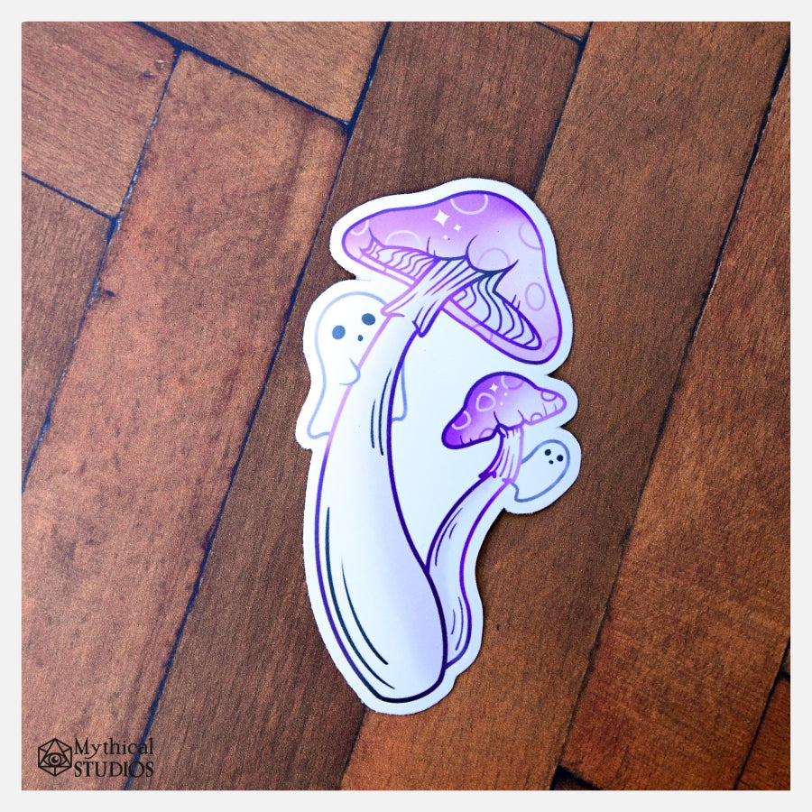 ghostie mushrooms sticker