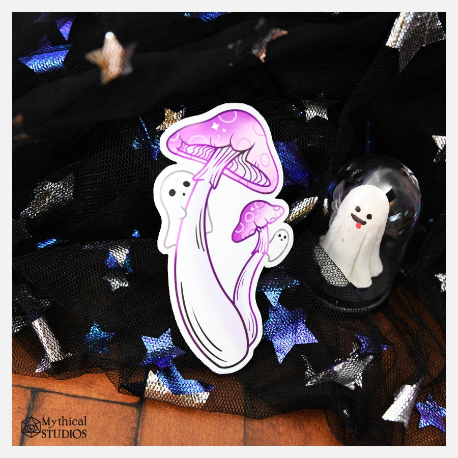 ghostie mushrooms sticker