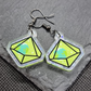 d10 galaxy holographic acrylic earrings