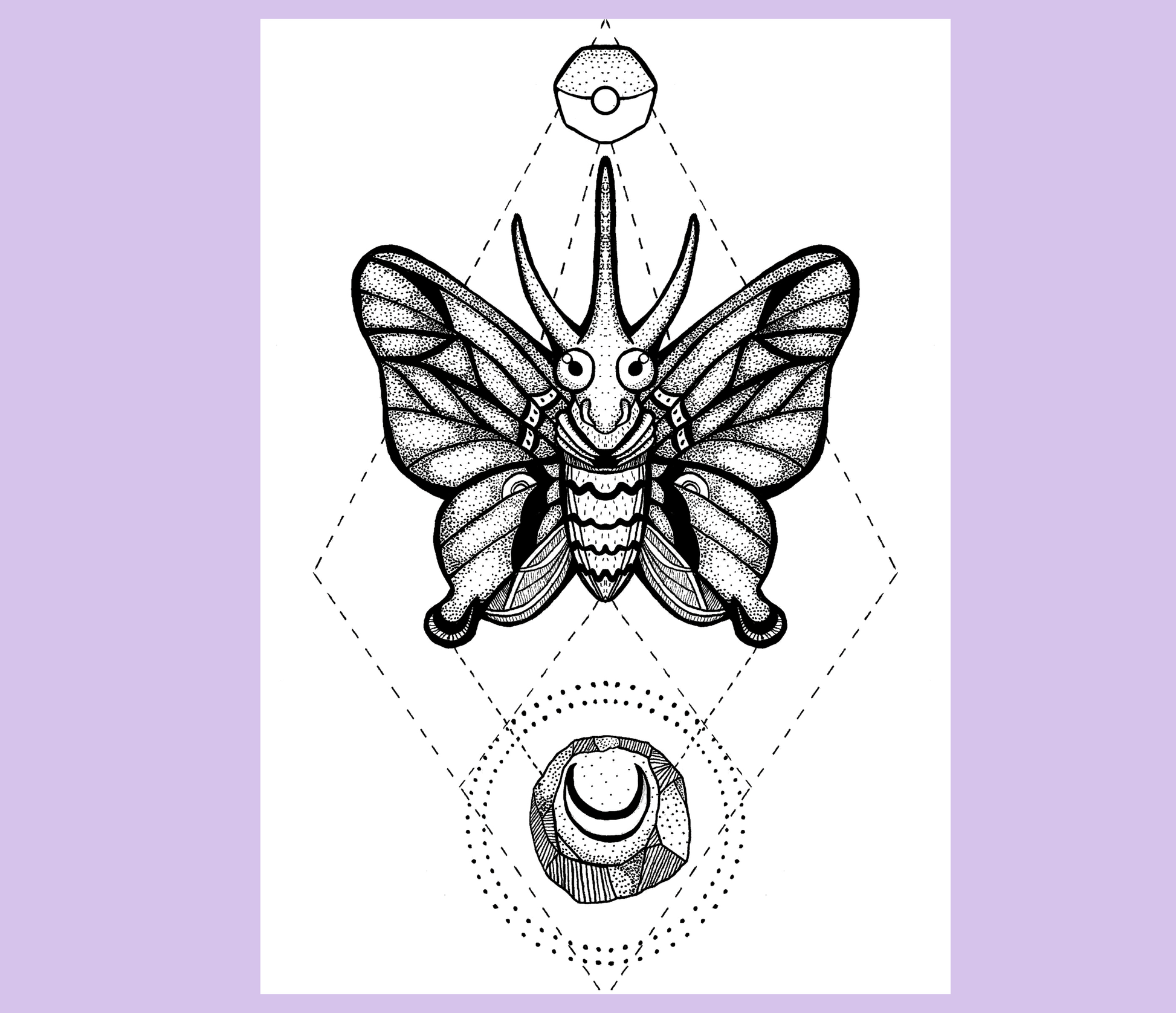 dotted venomoth print