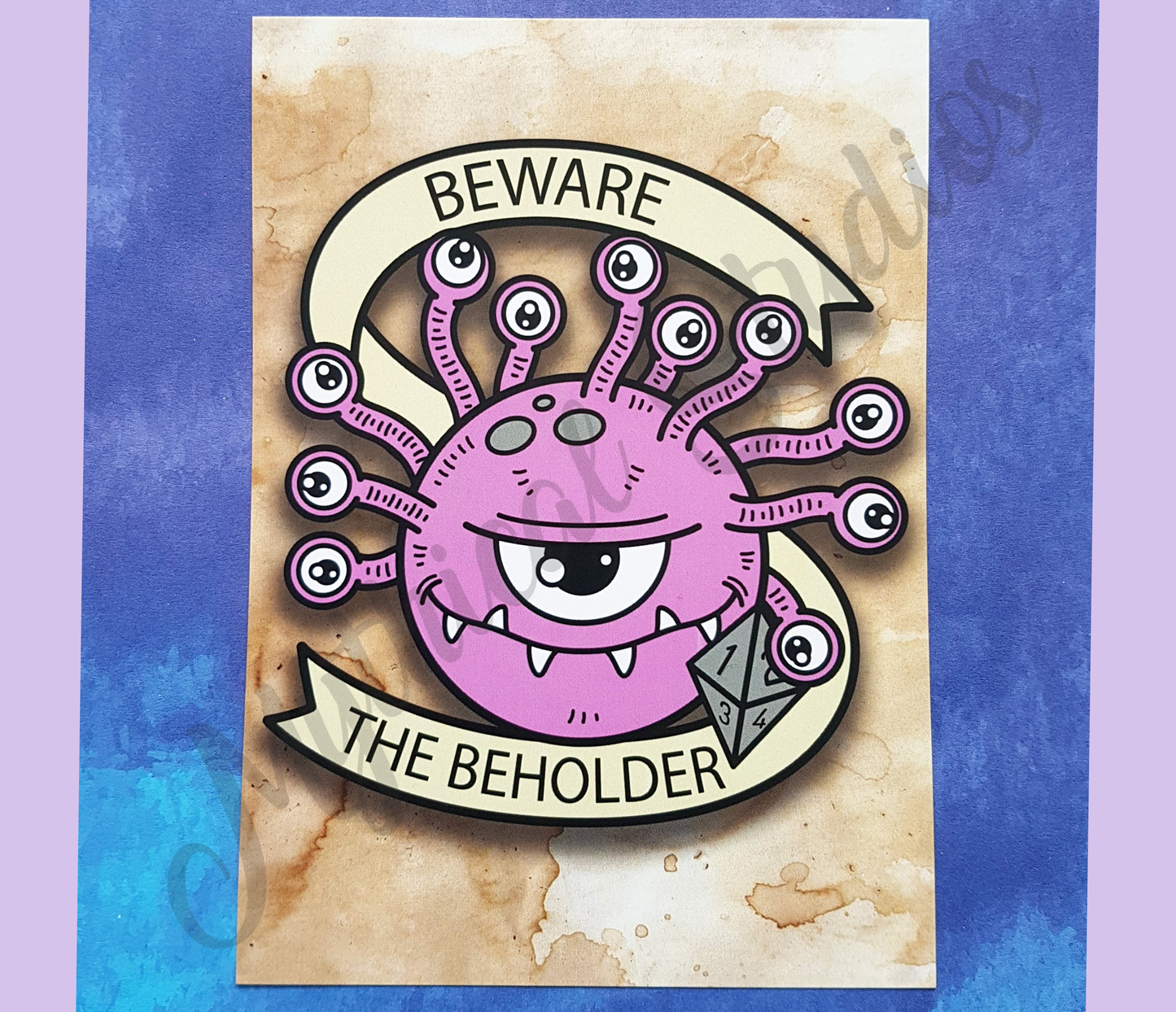 behold the creature postcard print