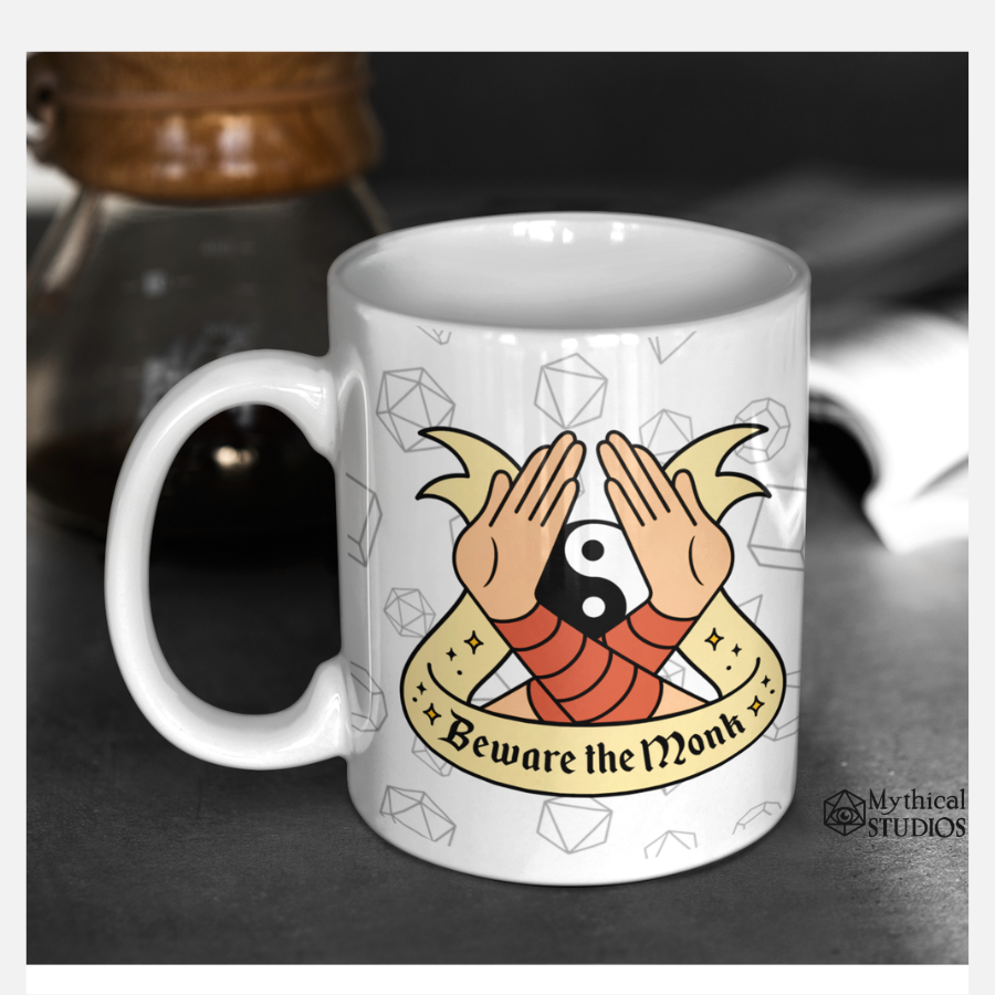 beware the monk mug